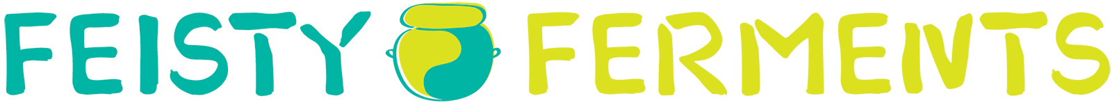 Feisty Ferments LLC green yellow logo